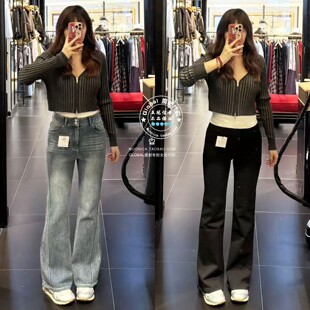 特价 MOUSSY国内代购 25冬日系微喇微弹牛仔裤028IAA12-1005/1006