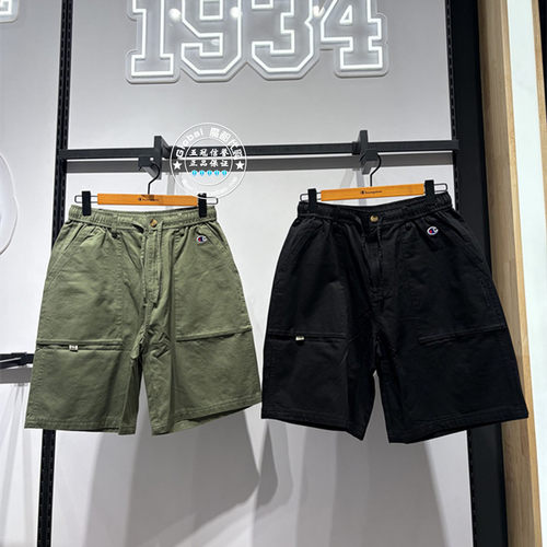 CHAMPION松紧腰抽绳休闲裤短裤男