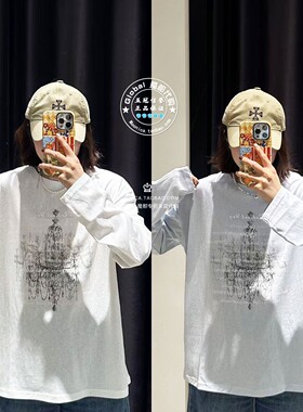 MOUSSY国内代购 2026春夏 日系字母印花长袖T恤衫女028JSA90-1019