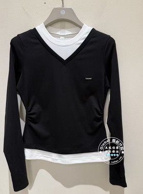 NUTS国内代购 2026春 圆领拼接休闲百搭假两件上衣7110209A1