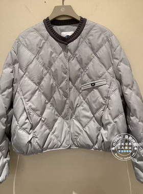 NUTS国内代购 2025冬 纯色圆领菱格简约百搭羽绒服6470961A1