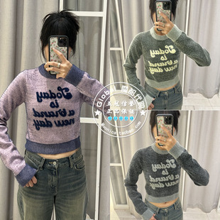 特价 SLY国内代购 24秋冬 字母短款针织套头衫毛衣 030HAI70-1561