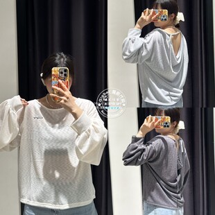 T恤衫 MOUSSY国内代购 26春夏 日系轻薄露背长袖 1021 上衣028JSA90