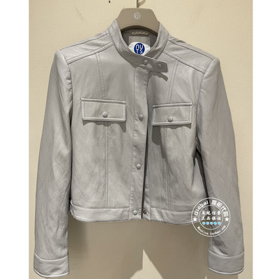 NUTS国内代购 2026春 纯色立领时尚短款皮革外套7180421A1