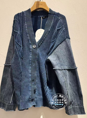 INITIAL国内代购 26春 女V领拼接针织外套26SYTFMCVV566不退换