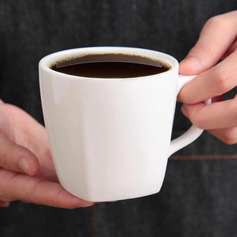 陶瓷纯色中号茶杯咖啡杯可印LOGO