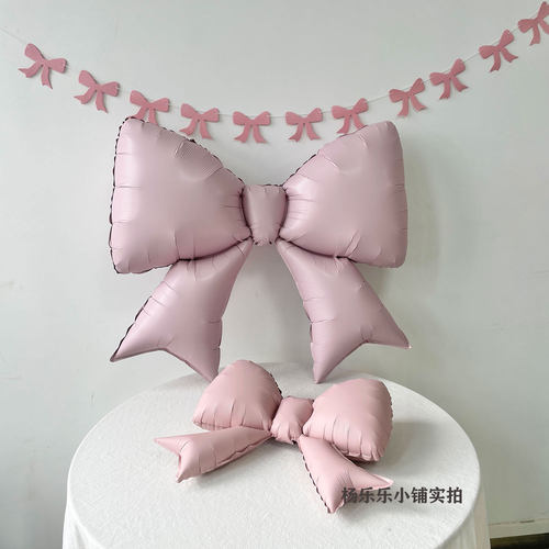 大号粉色蝴蝶结新款活动商场气球蓝色紫色粉色蝴蝶结气球