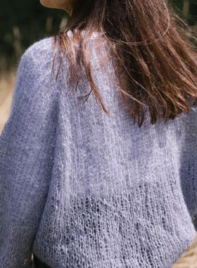 The Agnes安妮丝套衫Biches&buches粗马海毛材料包 knitting kit