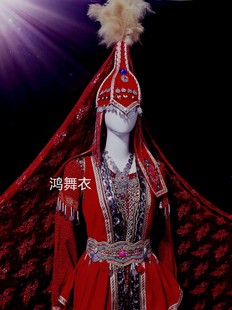 哈萨克服装 摄影服装 帽子 旅拍服装 实拍