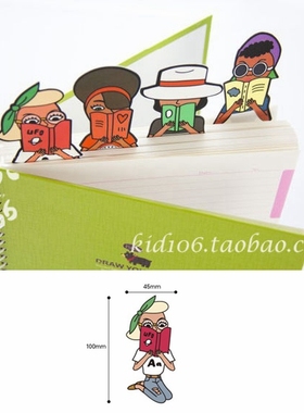 bentoy 怪叔叔系列 搞怪女孩 PVC书签 卡通造型书签 多用