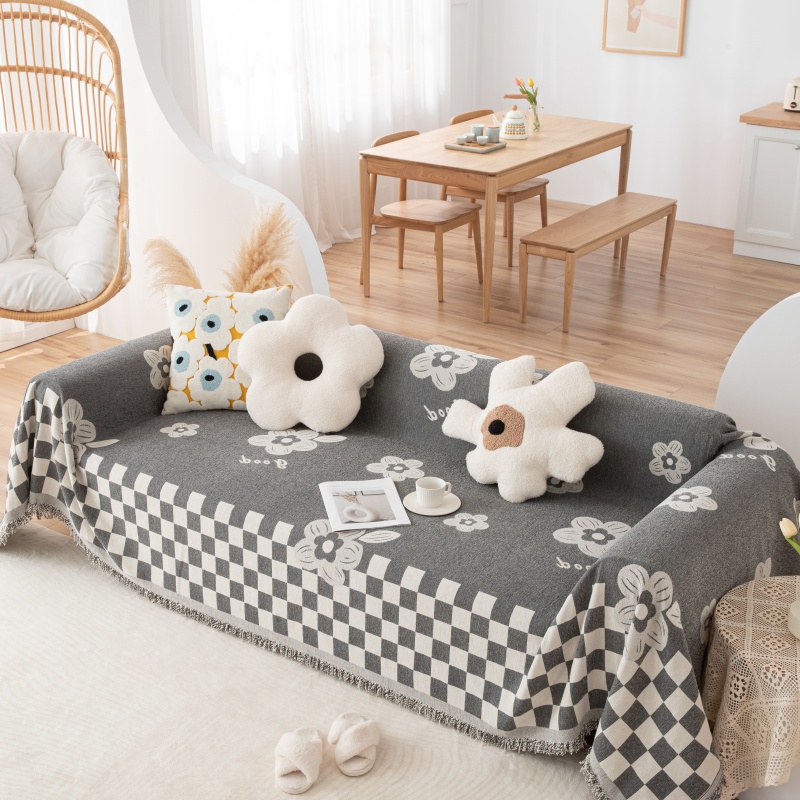 雪尼尔沙发毯一体式盖布全包套罩