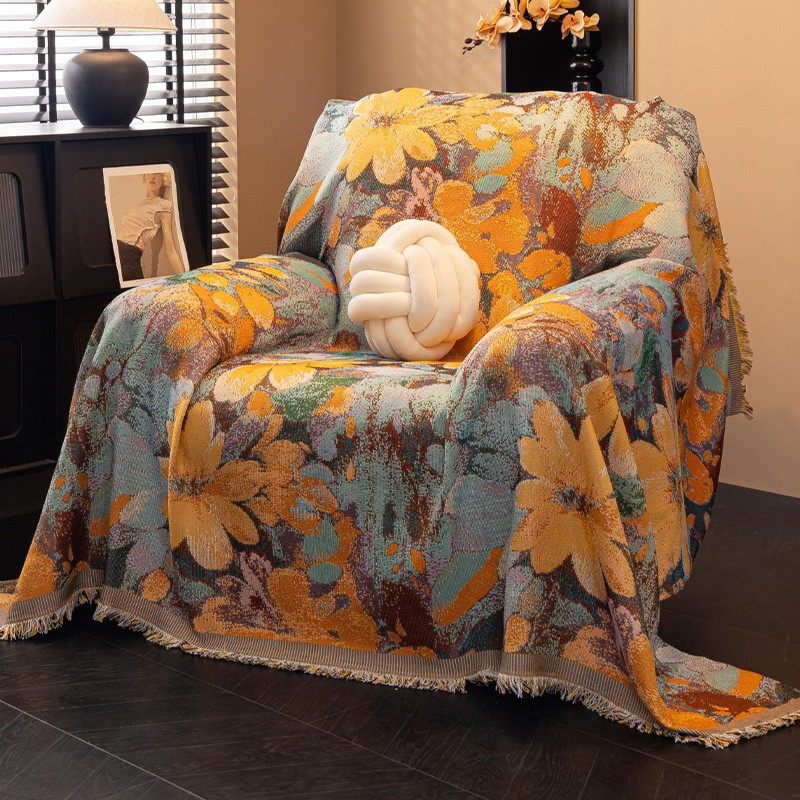 复古美式单人沙发盖布全包沙发巾高级感四季通用单人位沙发垫套罩,居家布艺,沙发垫,淘宝优惠券,粉丝福利购,淘宝优惠卷