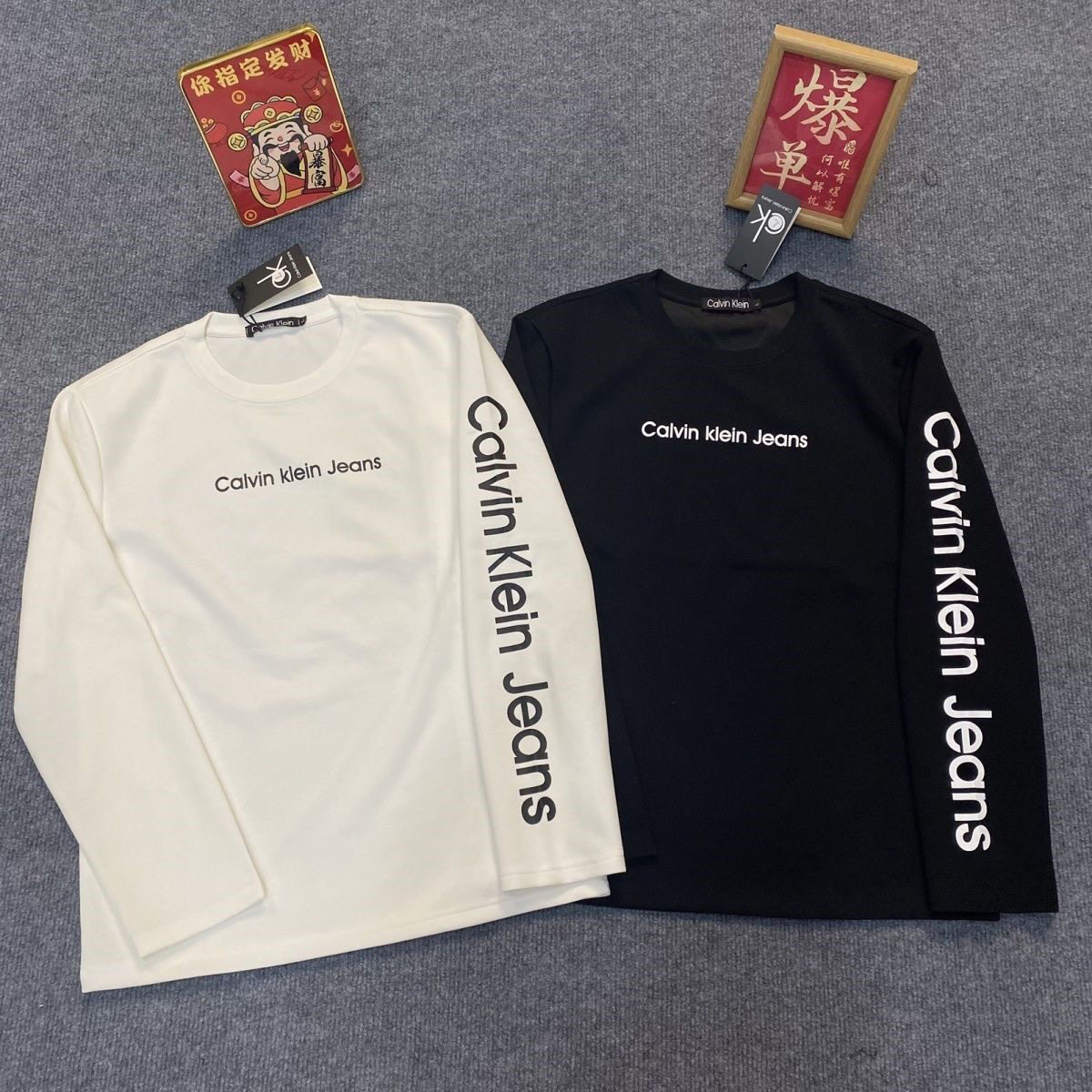 2025秋季新款C家休闲T恤字母男女新款长袖宽松打底衫印花圆领