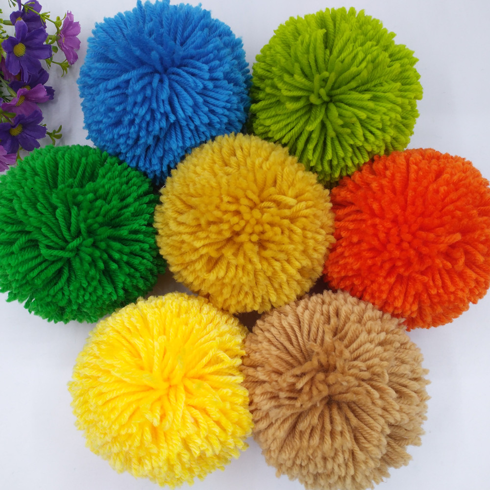 10cm彩色毛绒球diy手工鞋帽包包