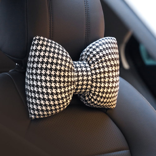 千鸟格汽车头枕腰靠新款