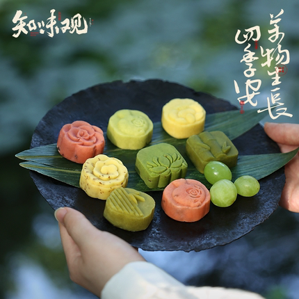 知味观绿豆糕杭州特产桂花糕茶点心小吃传统老式正宗零食品下午茶