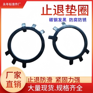圆螺母用止动垫片垫圈止退垫圈六爪垫圈王八锁紧防松锁片GB858