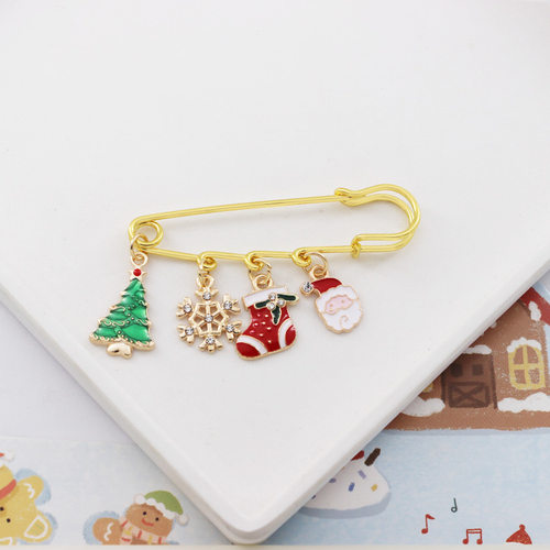 圣诞节跨境胸针合金可爱