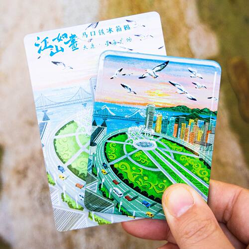 大连热门城市景点金属冰箱贴马口铁冰箱磁贴创意旅游纪念品