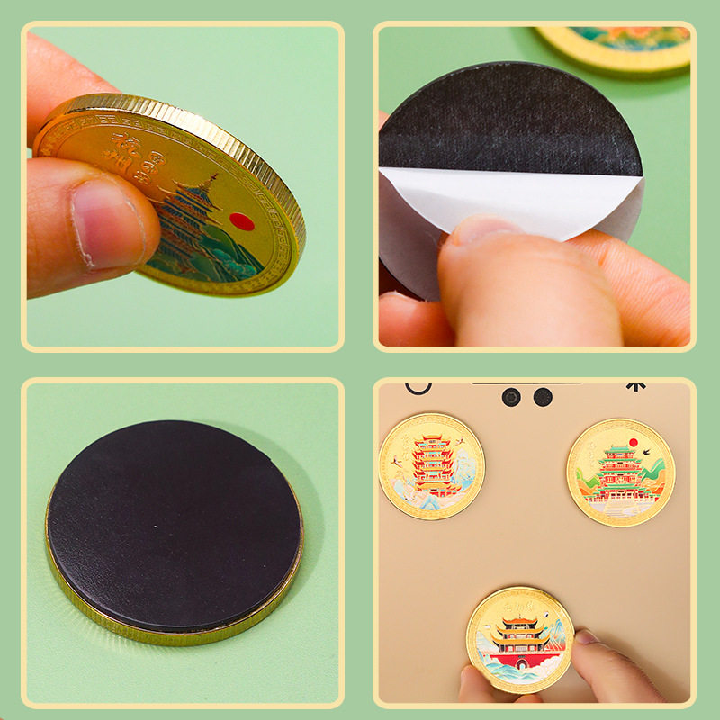现货八达岭长城纪念币直径40mm金属镀金纪念章北京旅游纪念品