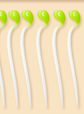 跨境tpr弹力减压玩具仿真黄色豆芽拉伸diy解压拉扯小豆芽创意款