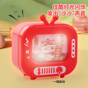 迷你复古电视机灯光音效书包钥匙扣卡通挂饰礼品儿童扭蛋玩具