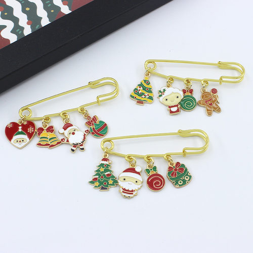 欧美圣诞胸针跨境别针合