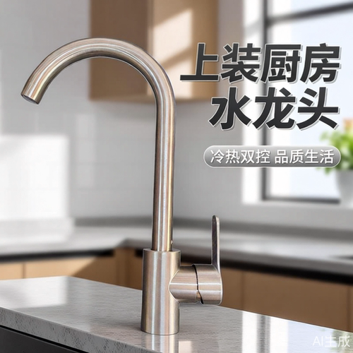 上装式厨房水龙头洗菜盆冷热双控