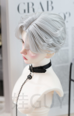 bjd4分3分假毛娃发中分短烫款