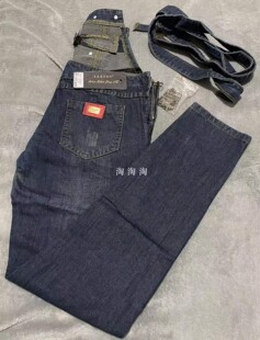 常规水洗长裤双肩背带大码小脚修身牛仔裤断码特价不退不换