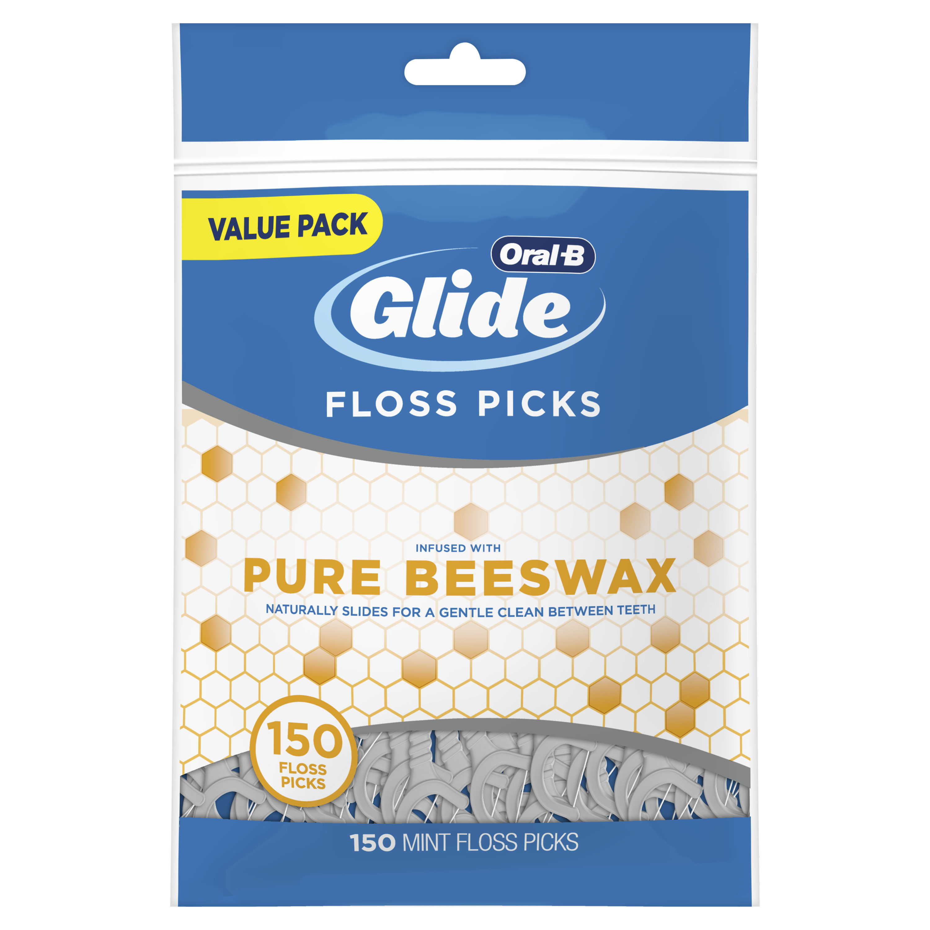 现货oralb/欧乐b欧乐比超细牙线棒扁线家庭装150支蜂蜡涂层薄荷味