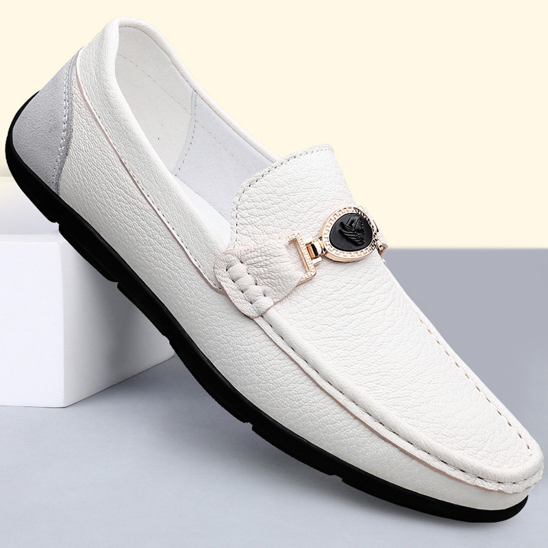 37码头层牛皮鞋休闲豆豆鞋驾车鞋