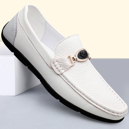 37码头层牛皮鞋休闲豆豆鞋驾车鞋