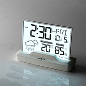 闹钟学生专用起床神器闹铃天气预报新款 智能电子时钟桌面表男女孩