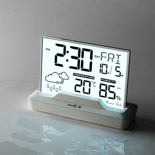 闹钟学生专用起床神器闹铃天气预报新款 智能电子时钟桌面表男女孩