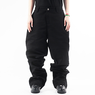 宽松重磅嘻哈复古造型暗黑斜纹牛仔长裤 工装 美式 街头hiphop基础款