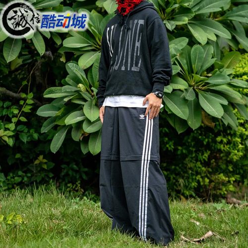 阿迪达斯三叶草宽松中性扭扭裤