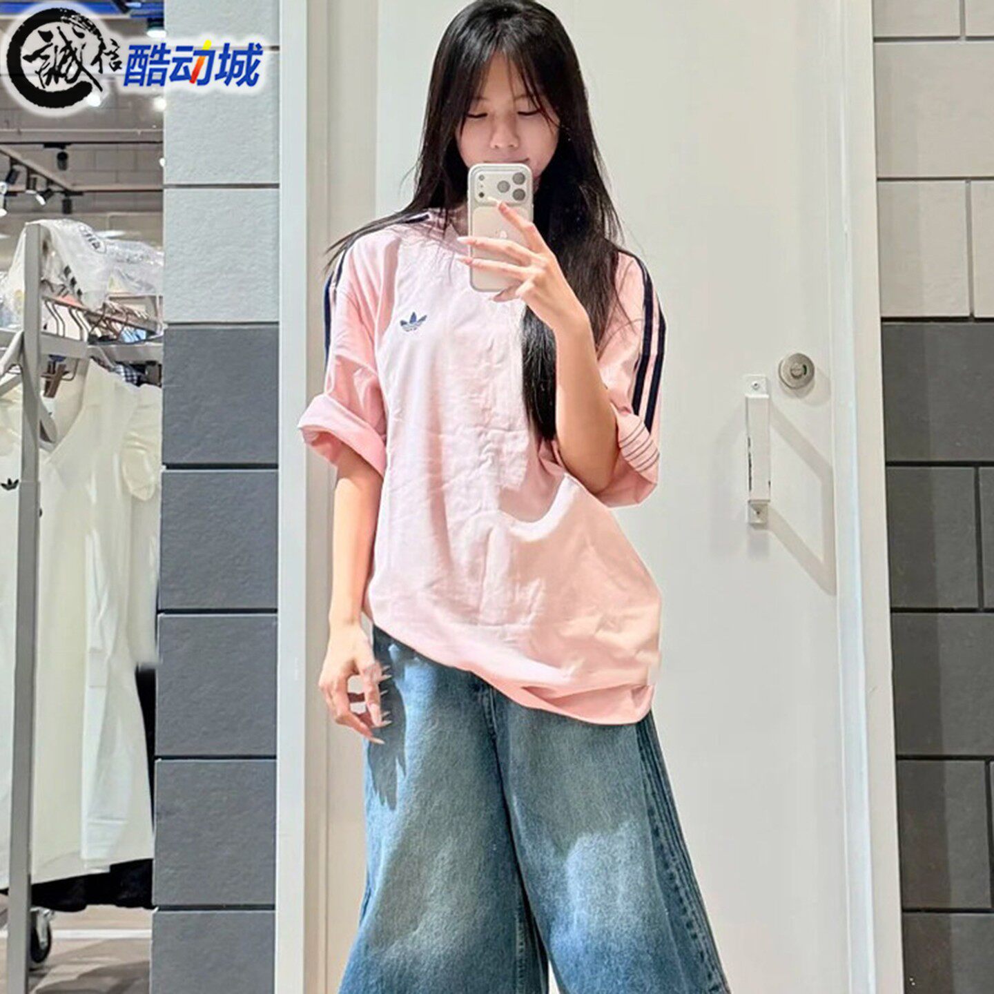 阿迪达斯三叶草男子纯棉短袖