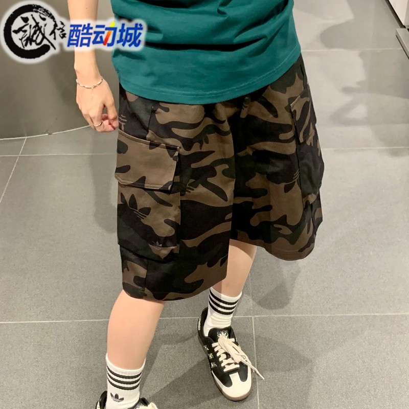 阿迪达斯三叶草男女工装裤