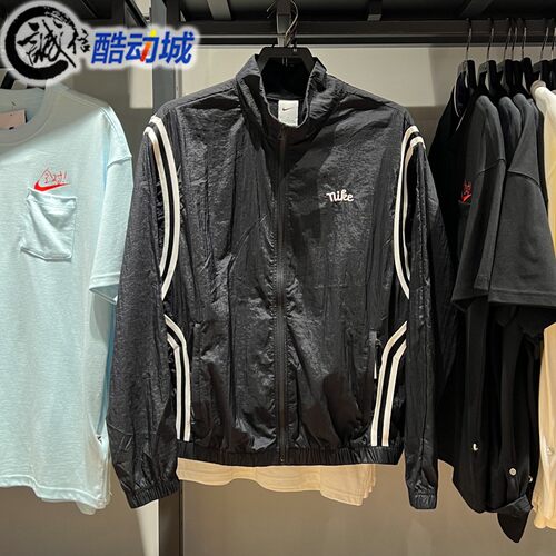 Nike耐克男子2024夏拒水篮球夹克宽松梭织立领运动外套FN2867-010