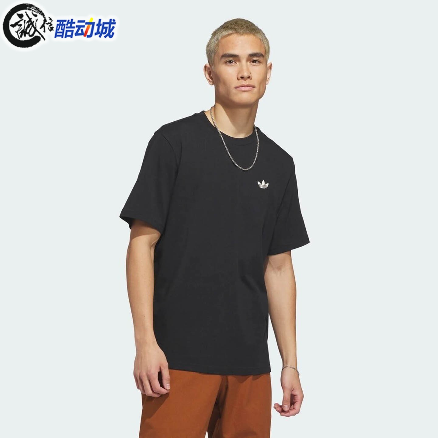 阿迪达斯三叶草男女装2026夏季复古印花运动短袖T恤 KR6365KR6366