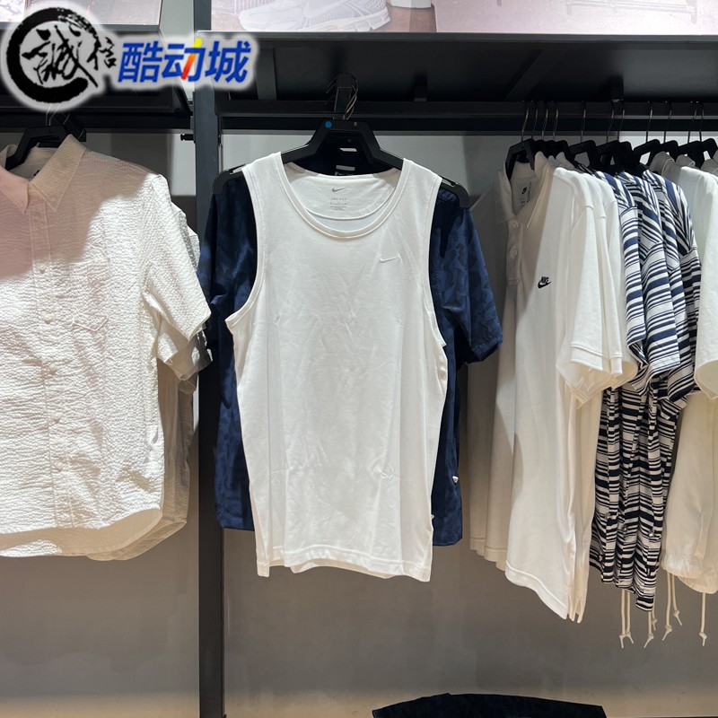 Nike耐克男子2024夏速干百搭背心健身训练运动无袖T恤 DV9834-100