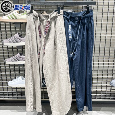 阿迪达斯三叶草男子2026夏季日常百搭宽松运动休闲裤KW5668KW5669