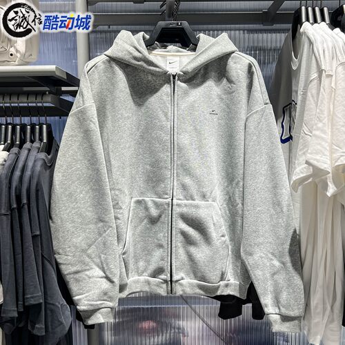 Nike耐克男装2026年冬新款加绒全长拉链开襟篮球连帽衫JA9620-063