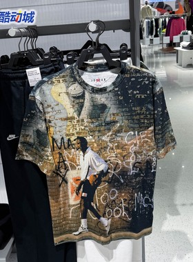 Nike耐克冬新款经典针织AirJordan 85男子图案短袖T恤 HQ9007-045