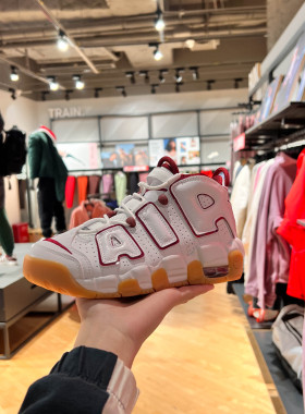Nike耐克大童鞋龙年限定款AIR MORE皮蓬篮球运动休闲鞋FJ2846-100