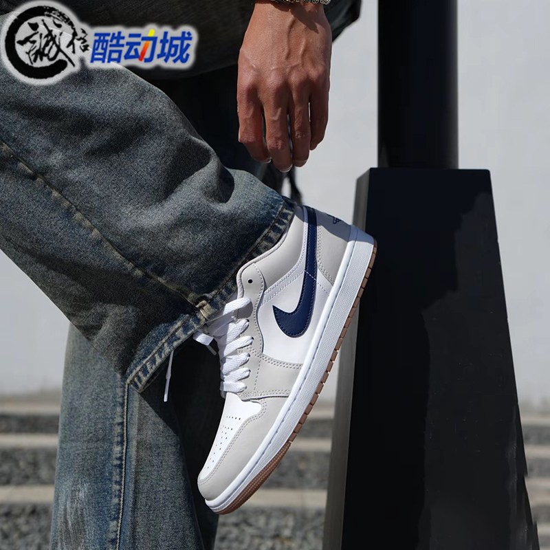 NIKE耐克男鞋2025新款Air Jordan 1 Low耐磨休闲篮球鞋553558-146