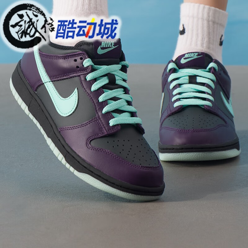 Nike耐克大童鞋2025冬新款DUNK复古拼接滑板低帮运动鞋FB9109-013