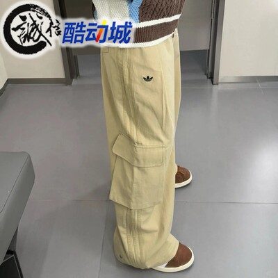 阿迪达斯三叶草女子工装风运动裤