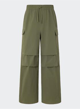 阿迪达斯三叶草男女裤2025春新款透气休闲舒适运动工装长裤KB9151